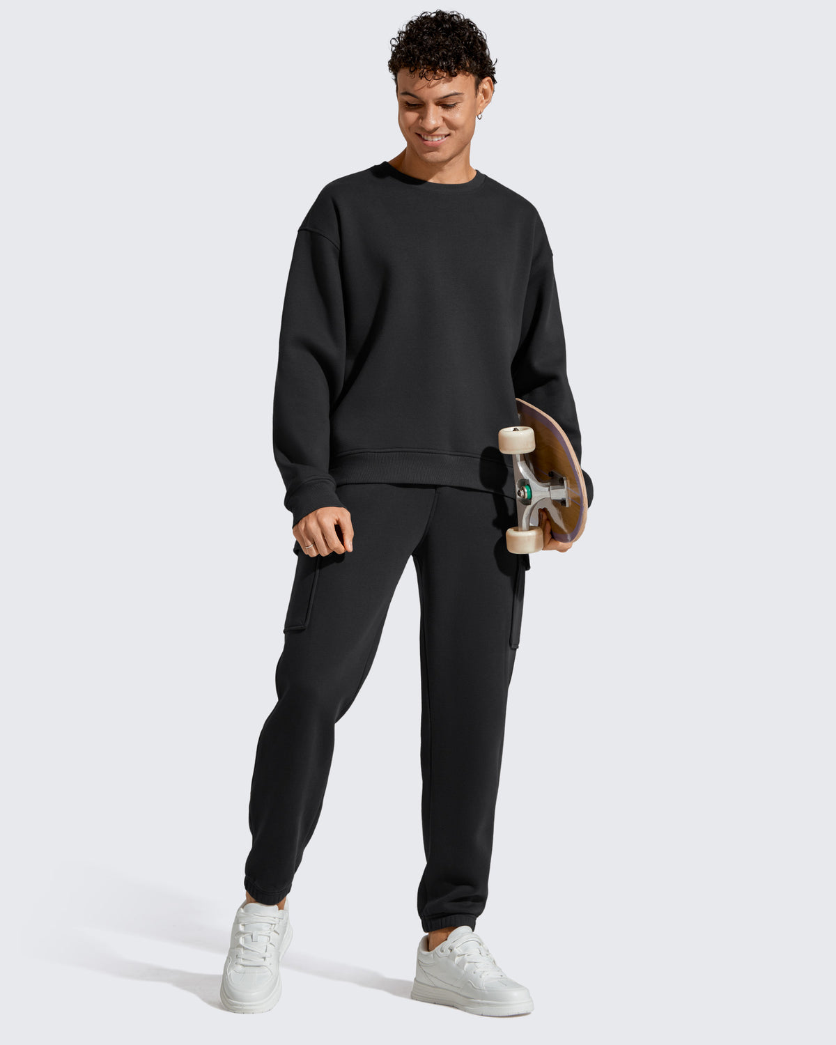 G4Free - Flurrylux Men's Cotton Fleece Lined Crewneck Pullover -GF25FM680AF-XS