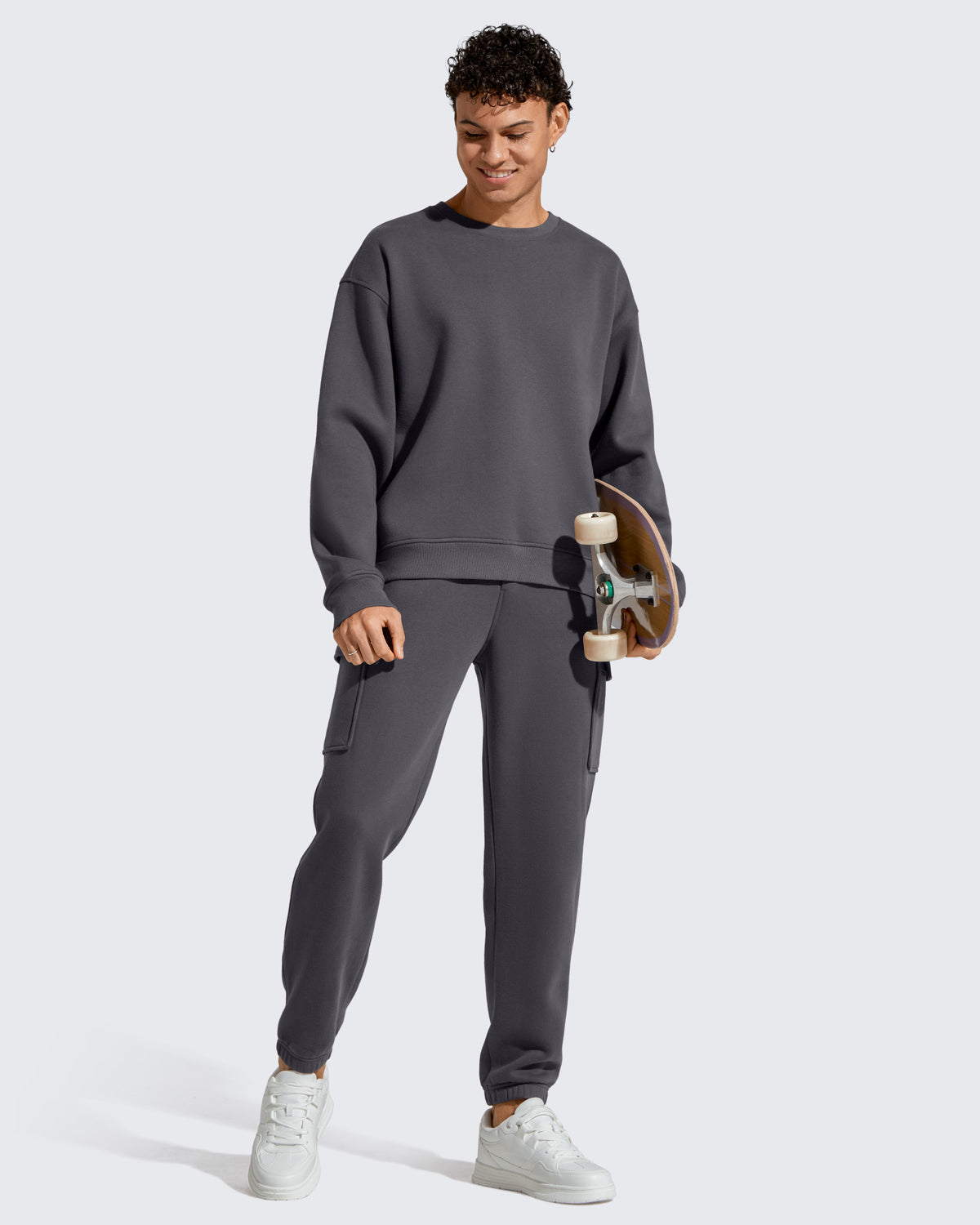 G4Free - Flurrylux Men's Cotton Fleece Lined Crewneck Pullover -GF25FM680AF-XS
