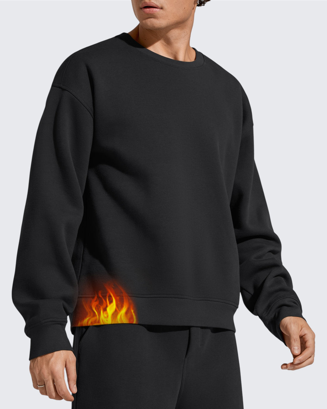 G4Free - Flurrylux Men's Cotton Fleece Lined Crewneck Pullover -GF25FM680AF-XS