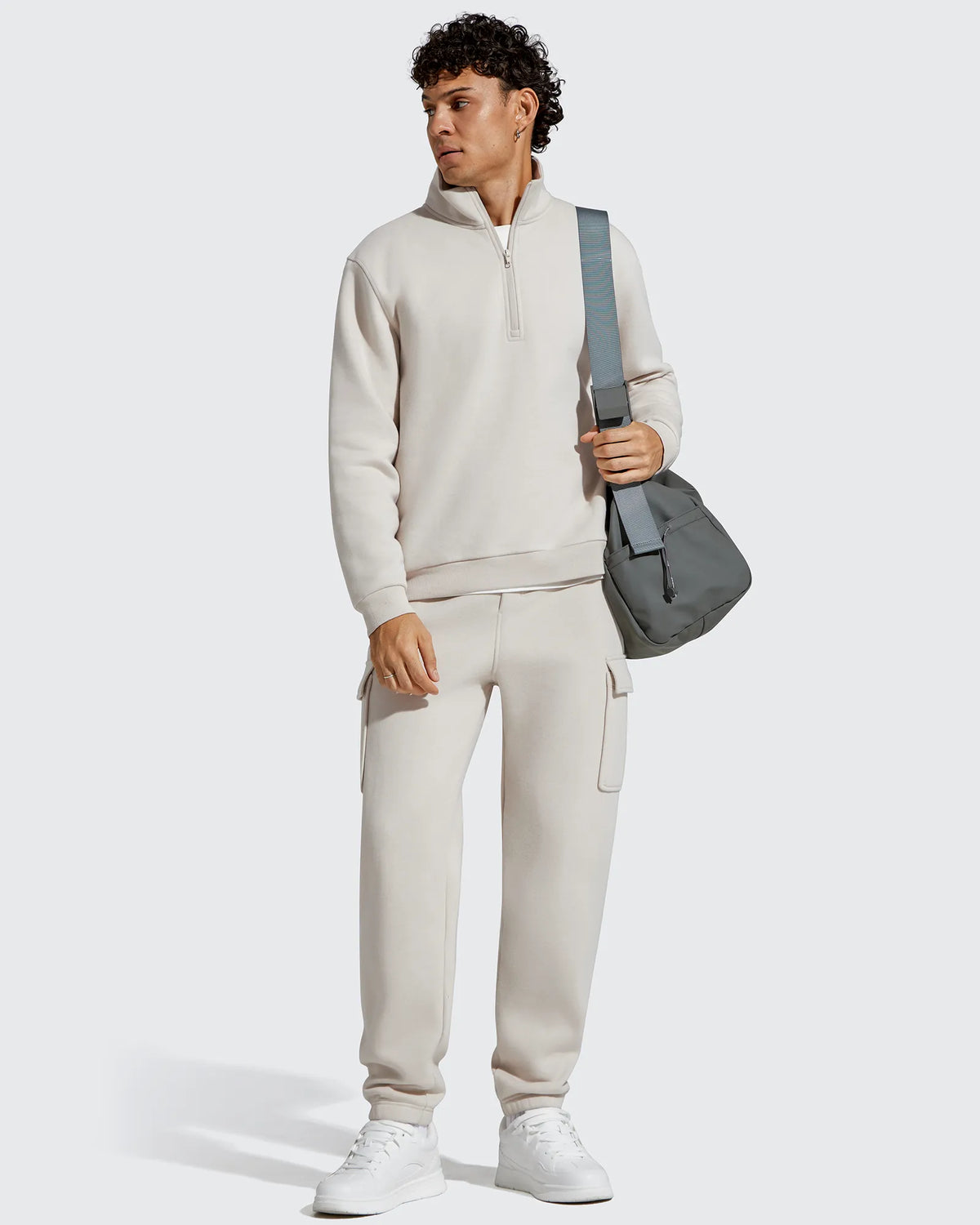 G4Free - Flurrylux Men's Cotton Fleece-Lined  Drawstring Cargo Pants -GF25DM689BA-S