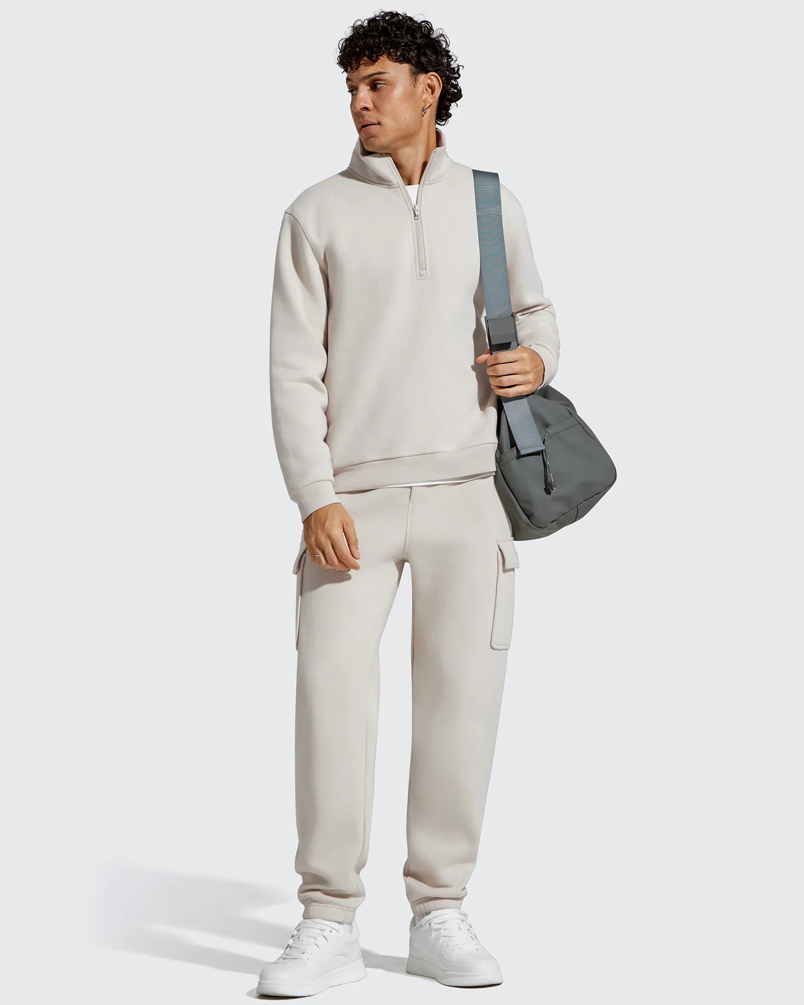 G4Free - Flurrylux Men's Cotton Fleece-Lined  Drawstring Cargo Pants -GF25DM689BA-S