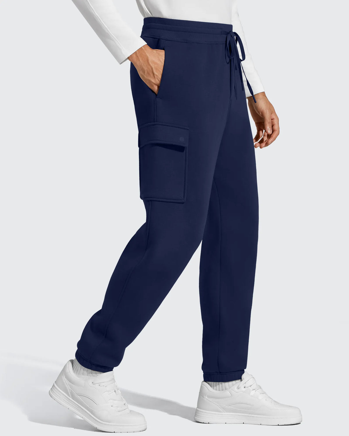 G4Free - Flurrylux Men's Cotton Fleece-Lined  Drawstring Cargo Pants -GF25DM689BA-S