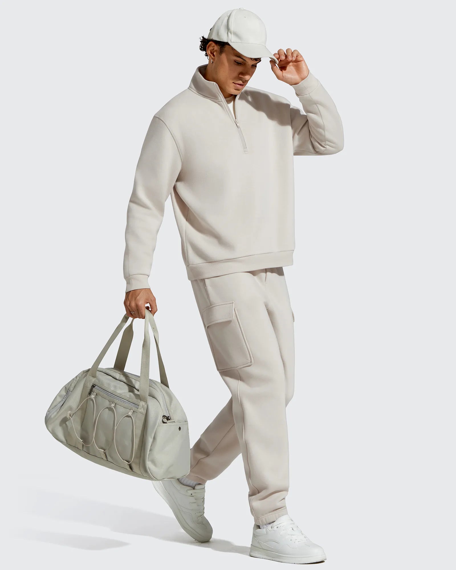 G4Free - Flurrylux Men's Cotton Fleece-Lined  Drawstring Cargo Pants -GF25DM689BA-S