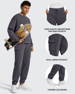 G4Free - Flurrylux Men's Cotton Fleece-Lined  Drawstring Cargo Pants -GF25DM689BA-S