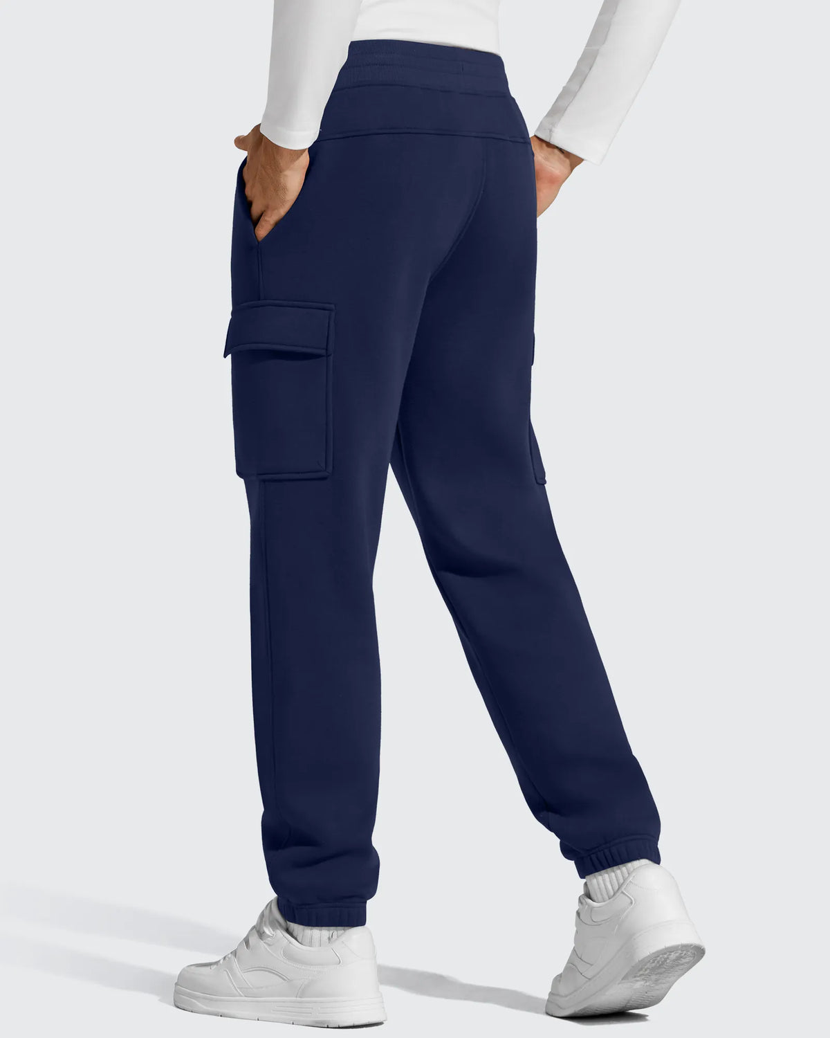 G4Free - Flurrylux Men's Cotton Fleece-Lined  Drawstring Cargo Pants -GF25DM689BA-S