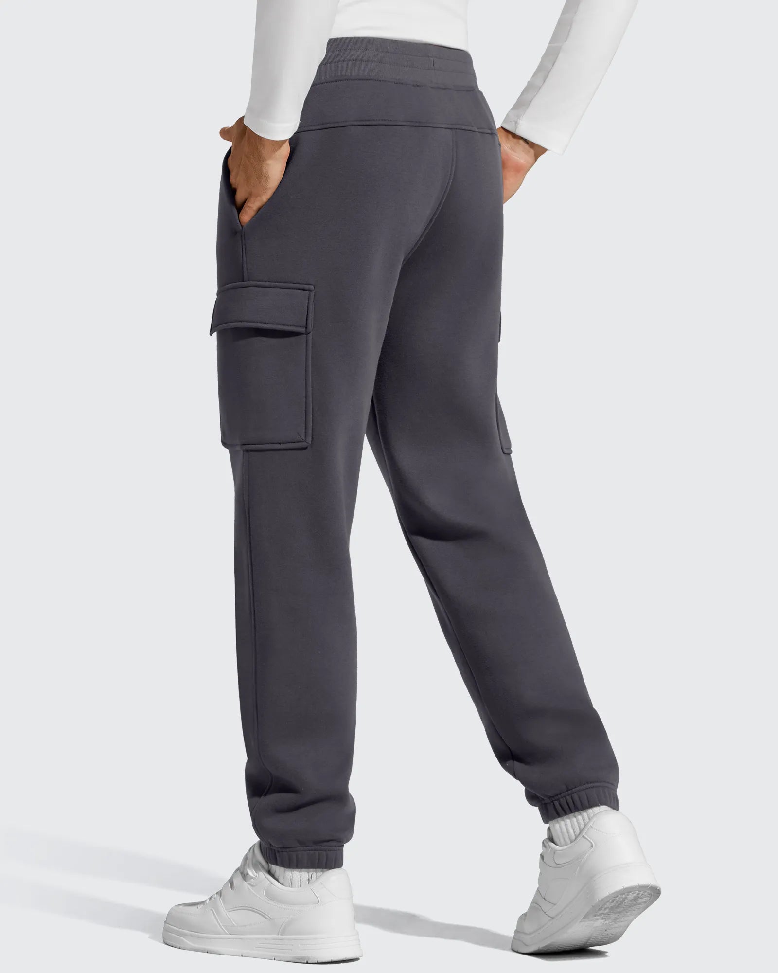 G4Free - Flurrylux Men's Cotton Fleece-Lined  Drawstring Cargo Pants -GF25DM689BA-S