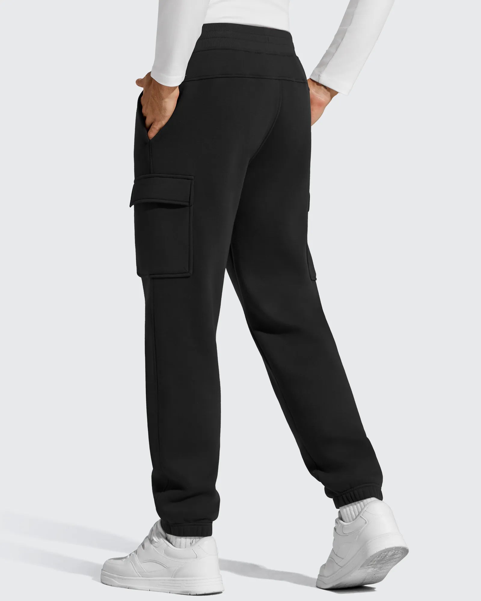 G4Free - Flurrylux Men's Cotton Fleece-Lined  Drawstring Cargo Pants -GF25DM689BA-S