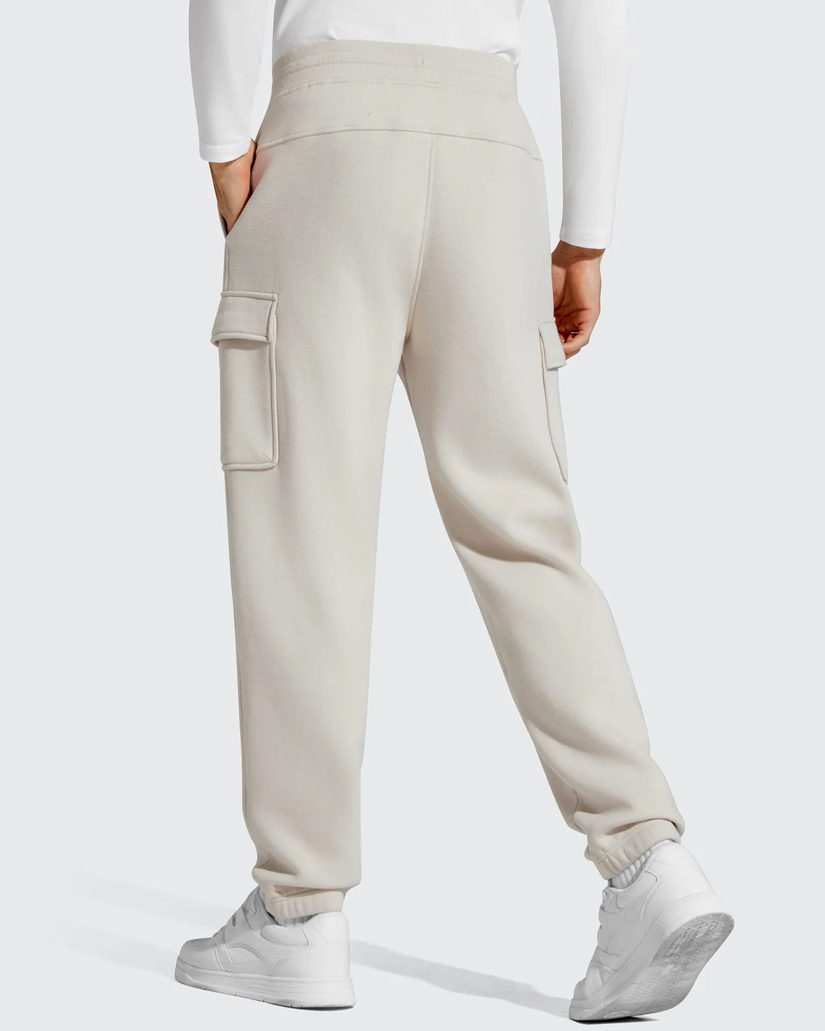 G4Free - Flurrylux Men's Cotton Fleece-Lined  Drawstring Cargo Pants -GF25DM689BA-S