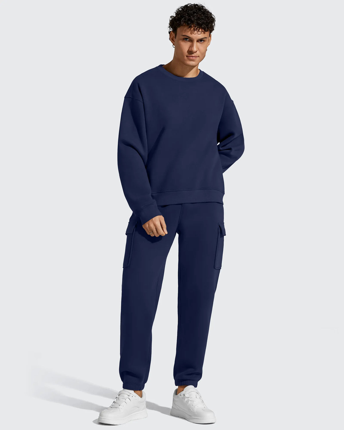 G4Free - Flurrylux Men's Cotton Fleece-Lined  Drawstring Cargo Pants -GF25DM689BA-S