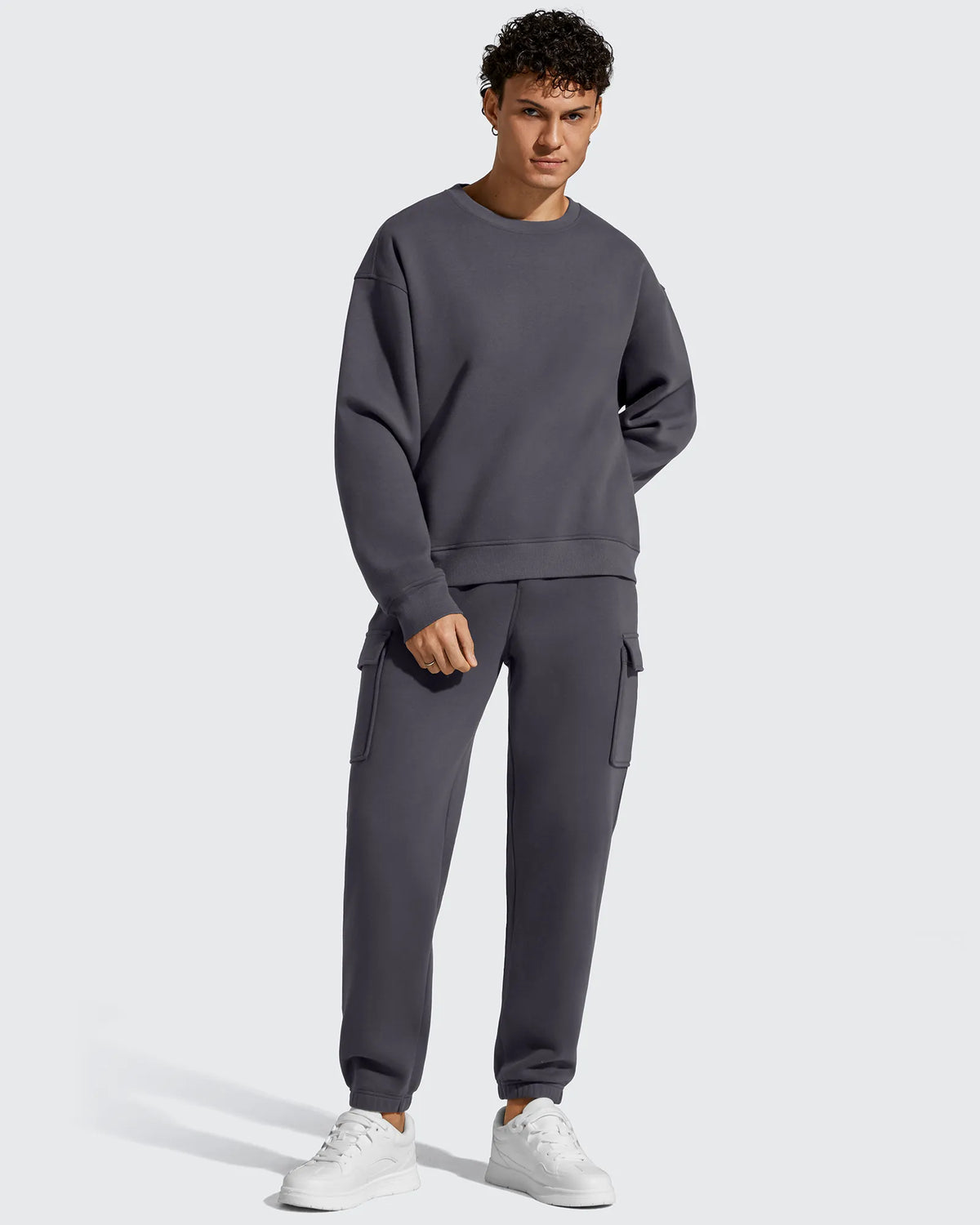 G4Free - Flurrylux Men's Cotton Fleece-Lined  Drawstring Cargo Pants -GF25DM689BA-S