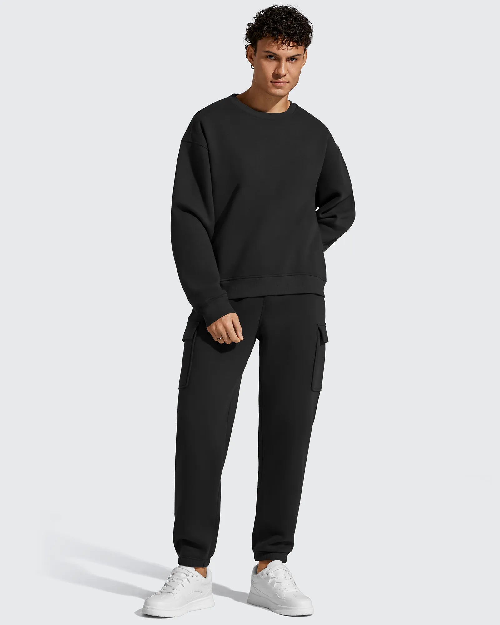 G4Free - Flurrylux Men's Cotton Fleece-Lined  Drawstring Cargo Pants -GF25DM689BA-S