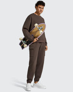 G4Free - Flurrylux Men's Cotton Fleece-Lined  Drawstring Cargo Pants -GF25DM689BA-S