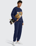 G4Free - Flurrylux Men's Cotton Fleece-Lined  Drawstring Cargo Pants -GF25DM689BA-S