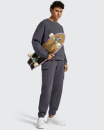 G4Free - Flurrylux Men's Cotton Fleece-Lined  Drawstring Cargo Pants -GF25DM689BA-S