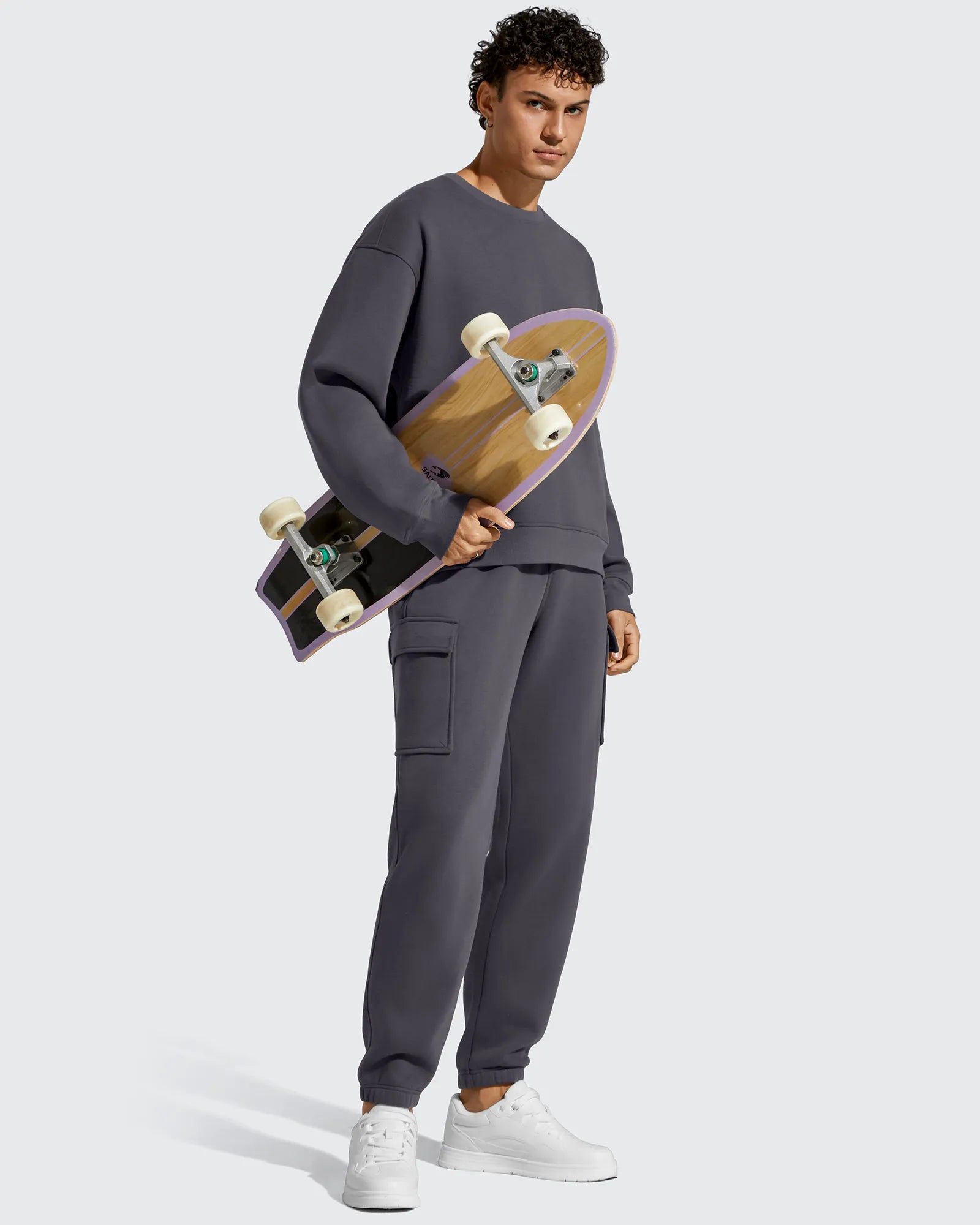 G4Free - Flurrylux Men's Cotton Fleece-Lined  Drawstring Cargo Pants -GF25DM689BA-S