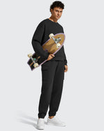 G4Free - Flurrylux Men's Cotton Fleece-Lined  Drawstring Cargo Pants -GF25DM689BA-S