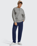 G4Free - Flurrylux Men's Fleece-Lined Drawstring Cotton Straight Leg Pants -GF25DM687DA-S