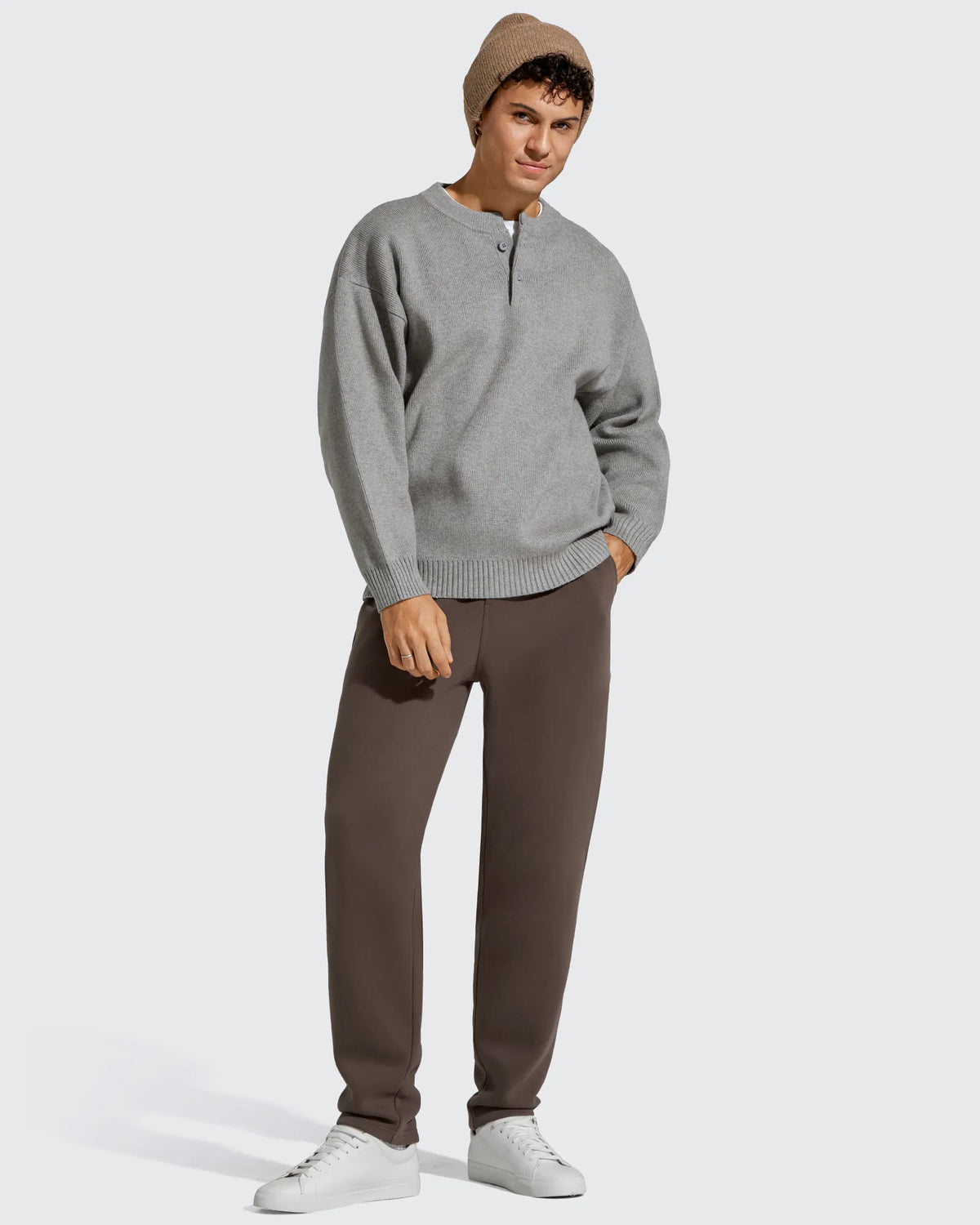 G4Free - Flurrylux Men's Fleece-Lined Drawstring Cotton Straight Leg Pants -GF25DM687DA-S
