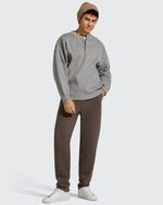 G4Free - Flurrylux Men's Fleece-Lined Drawstring Cotton Straight Leg Pants -GF25DM687DA-S