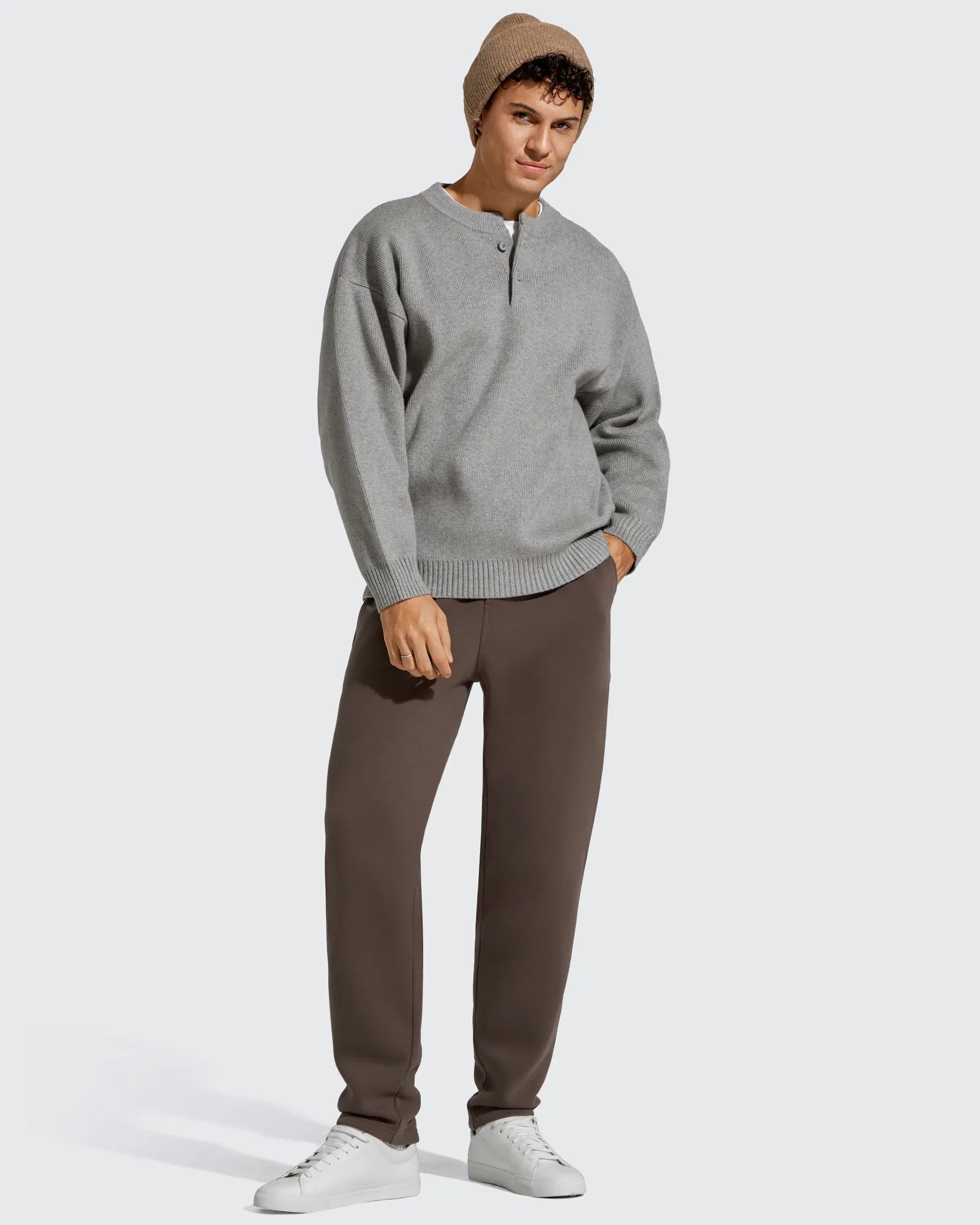 G4Free - Flurrylux Men's Fleece-Lined Drawstring Cotton Straight Leg Pants -GF25DM687DA-S