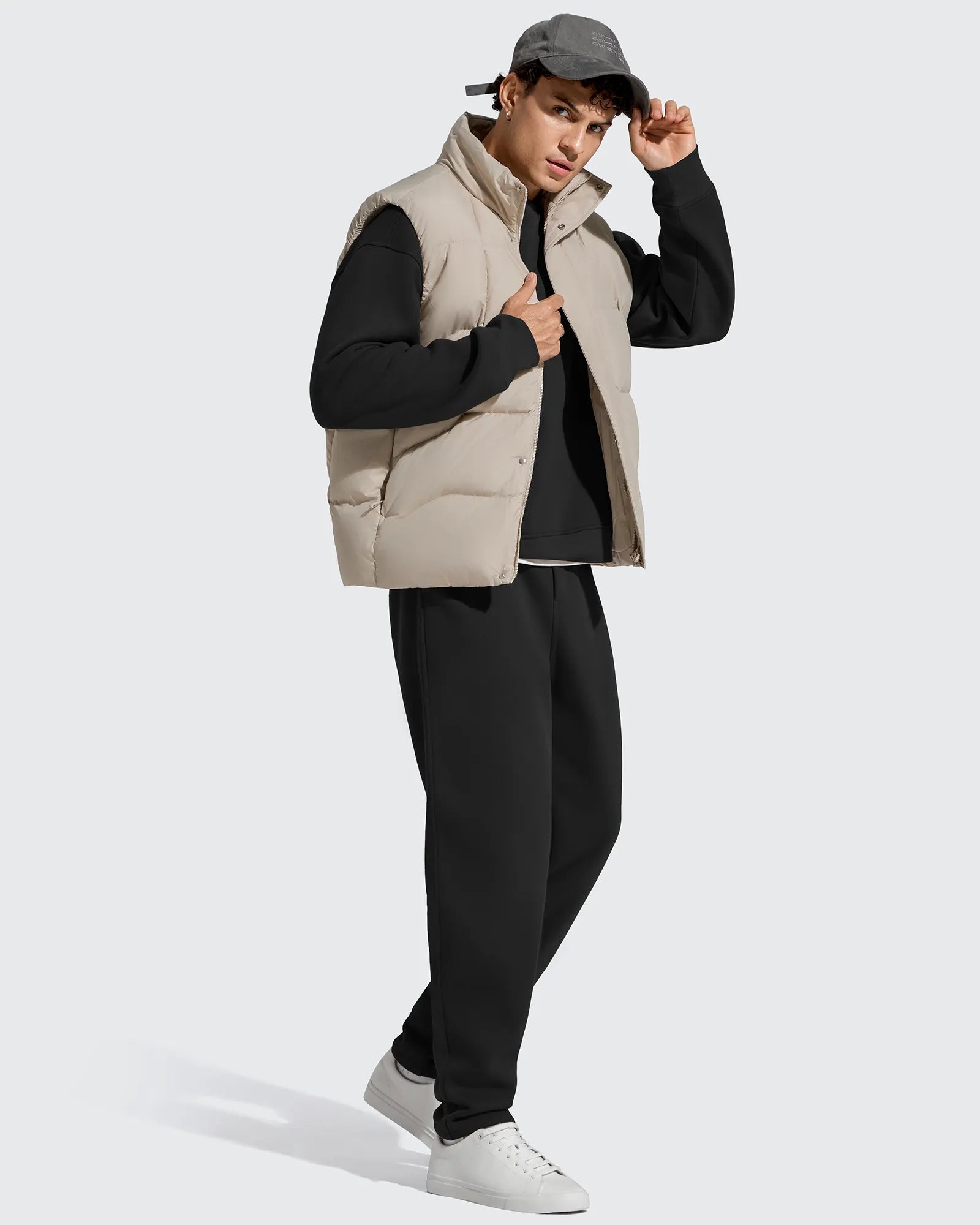 G4Free - Flurrylux Men's Fleece-Lined Drawstring Cotton Straight Leg Pants -GF25DM687DA-S
