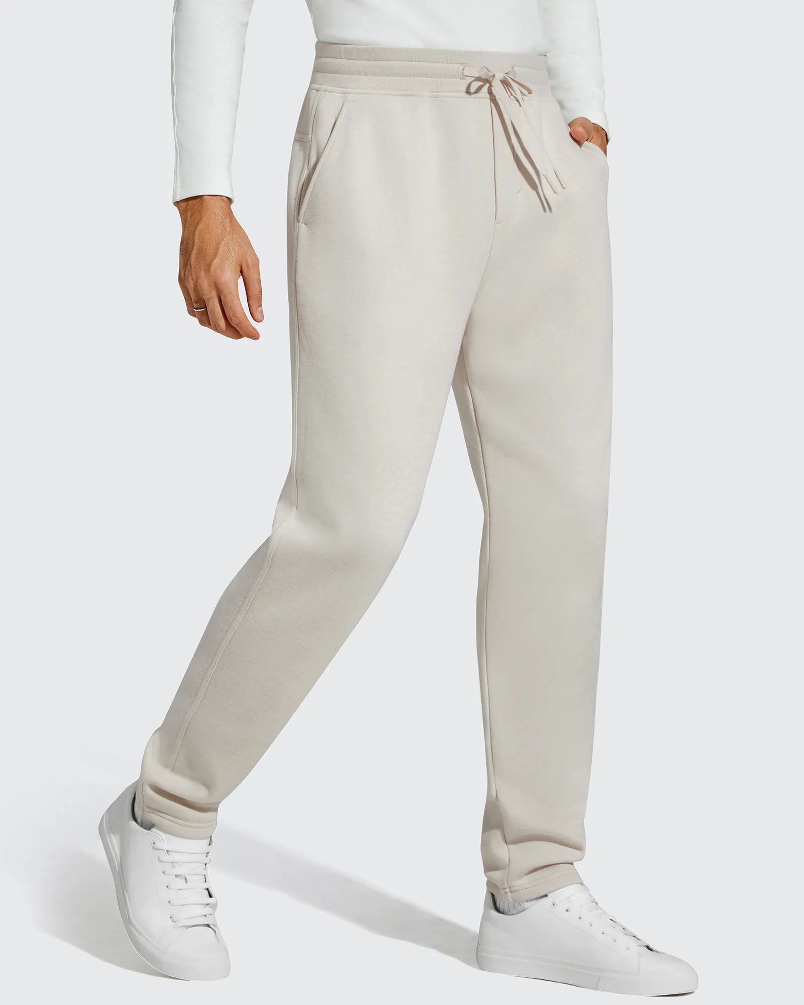 G4Free - Flurrylux Men's Fleece-Lined Drawstring Cotton Straight Leg Pants -GF25DM687DA-S