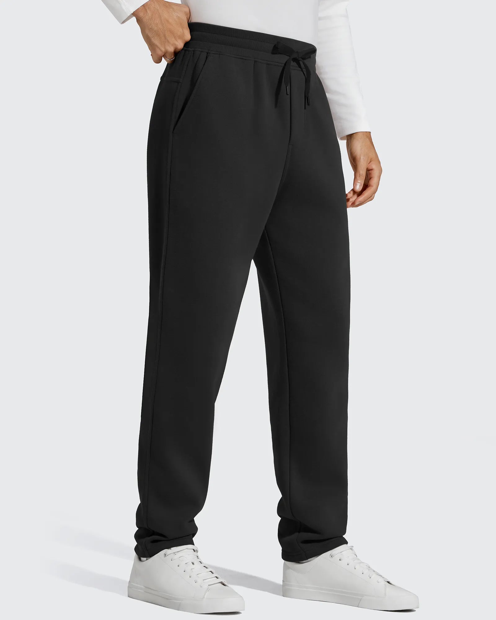G4Free - Flurrylux Men's Fleece-Lined Drawstring Cotton Straight Leg Pants -GF25DM687DA-S