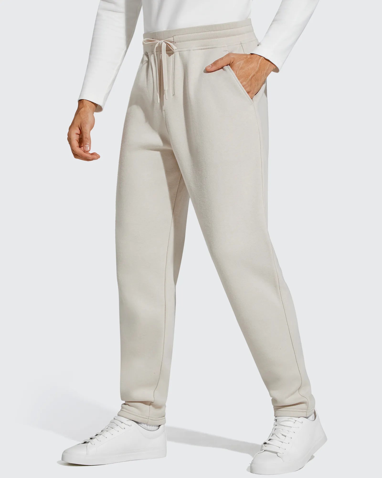 G4Free - Flurrylux Men's Fleece-Lined Drawstring Cotton Straight Leg Pants -GF25DM687DA-S