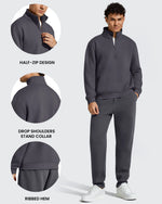 G4Free - Flurrylux Men's Fleece Lined Half Zip Pullover Hoodies -GF25FM740AA-S