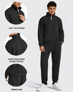 G4Free - Flurrylux Men's Fleece Lined Half Zip Pullover Hoodies -GF25FM740AA-S
