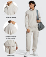 G4Free - Flurrylux Men's Fleece Lined Half Zip Pullover Hoodies -GF25FM740AA-S