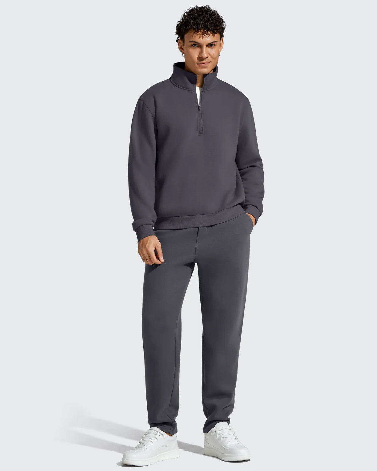G4Free - Flurrylux Men's Fleece Lined Half Zip Pullover Hoodies -GF25FM740AA-S