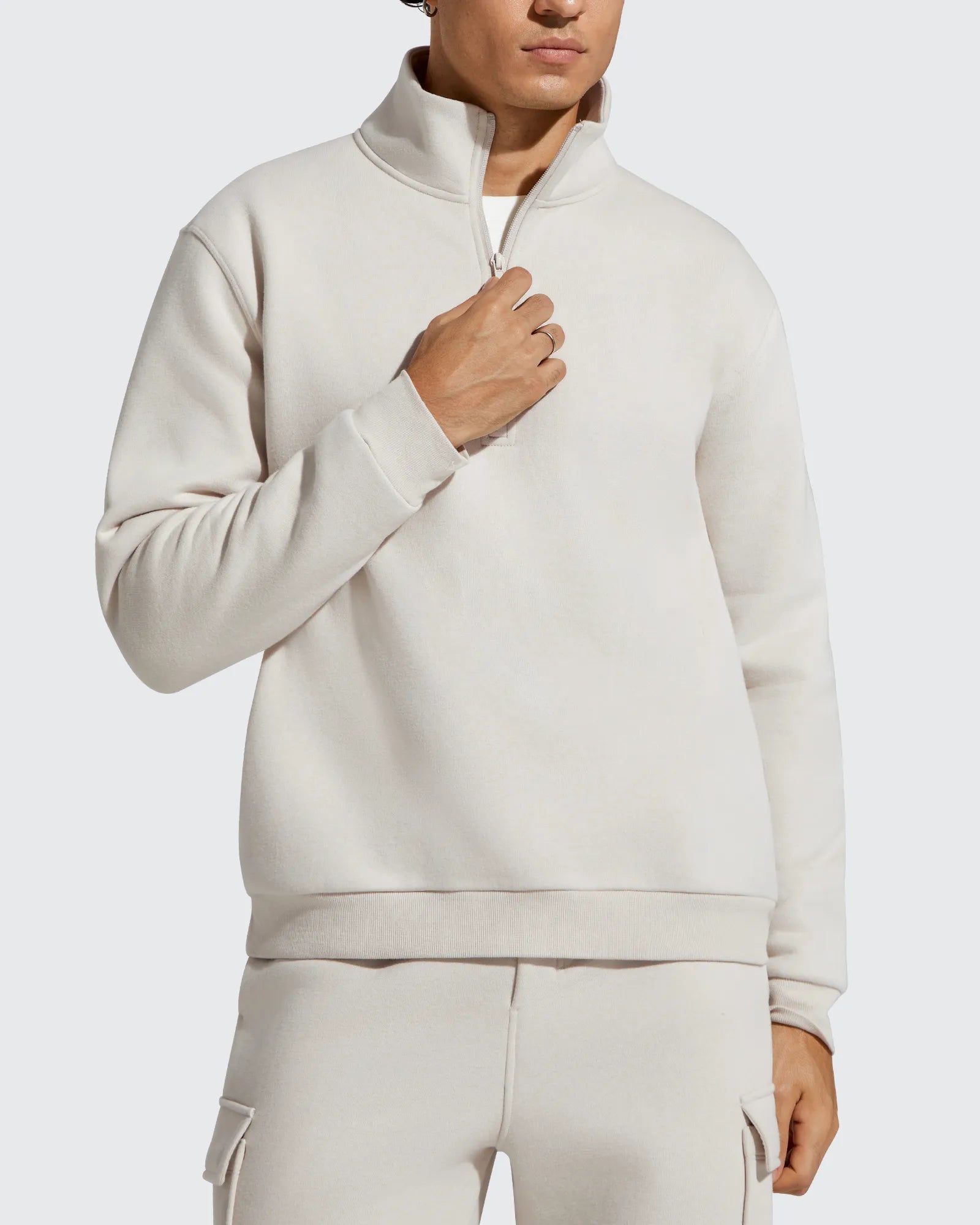 G4Free - Flurrylux Men's Fleece Lined Half Zip Pullover Hoodies -GF25FM740AA-S