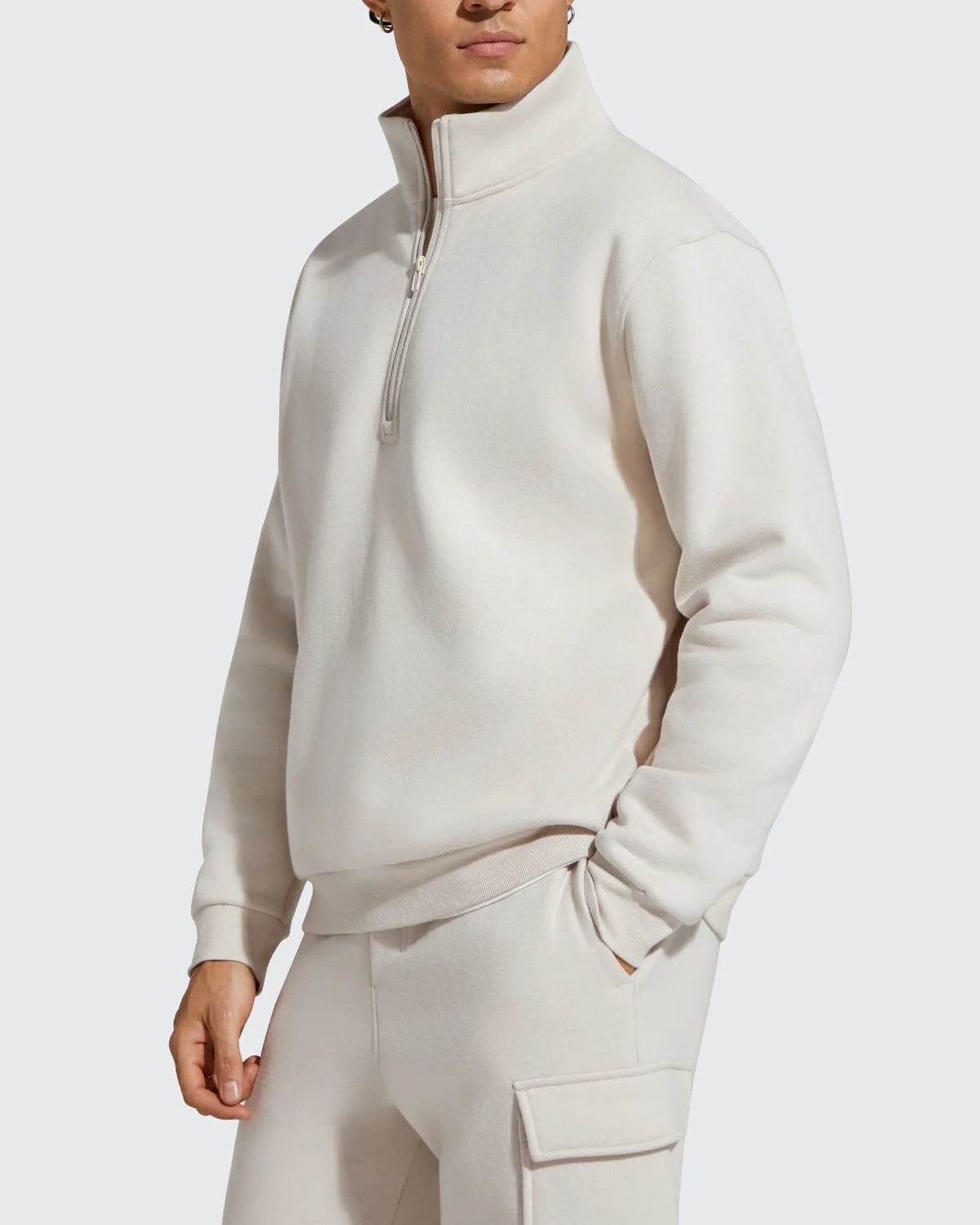 G4Free - Flurrylux Men's Fleece Lined Half Zip Pullover Hoodies -GF25FM740AA-S