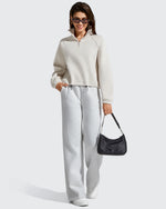G4Free - Flurrylux Mock Neck Cropped Pullover Fleece Lined Sweatshirts -GF25F741AA-S
