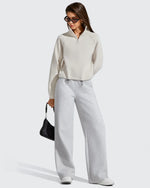 G4Free - Flurrylux Mock Neck Cropped Pullover Fleece Lined Sweatshirts -GF25F741AA-S