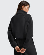 G4Free - Flurrylux Mock Neck Cropped Pullover Fleece Lined Sweatshirts -GF25F741AA-S