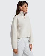 G4Free - Flurrylux Mock Neck Cropped Pullover Fleece Lined Sweatshirts -GF25F741AA-S