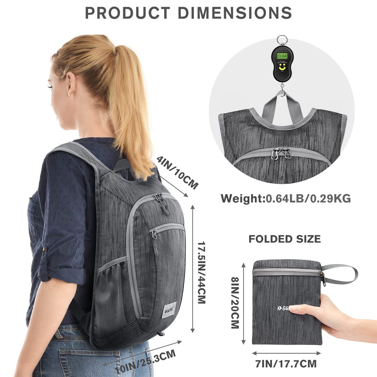 G4Free - G4Free 10L/15L Lightweight Hiking Backpack -TN22B044A