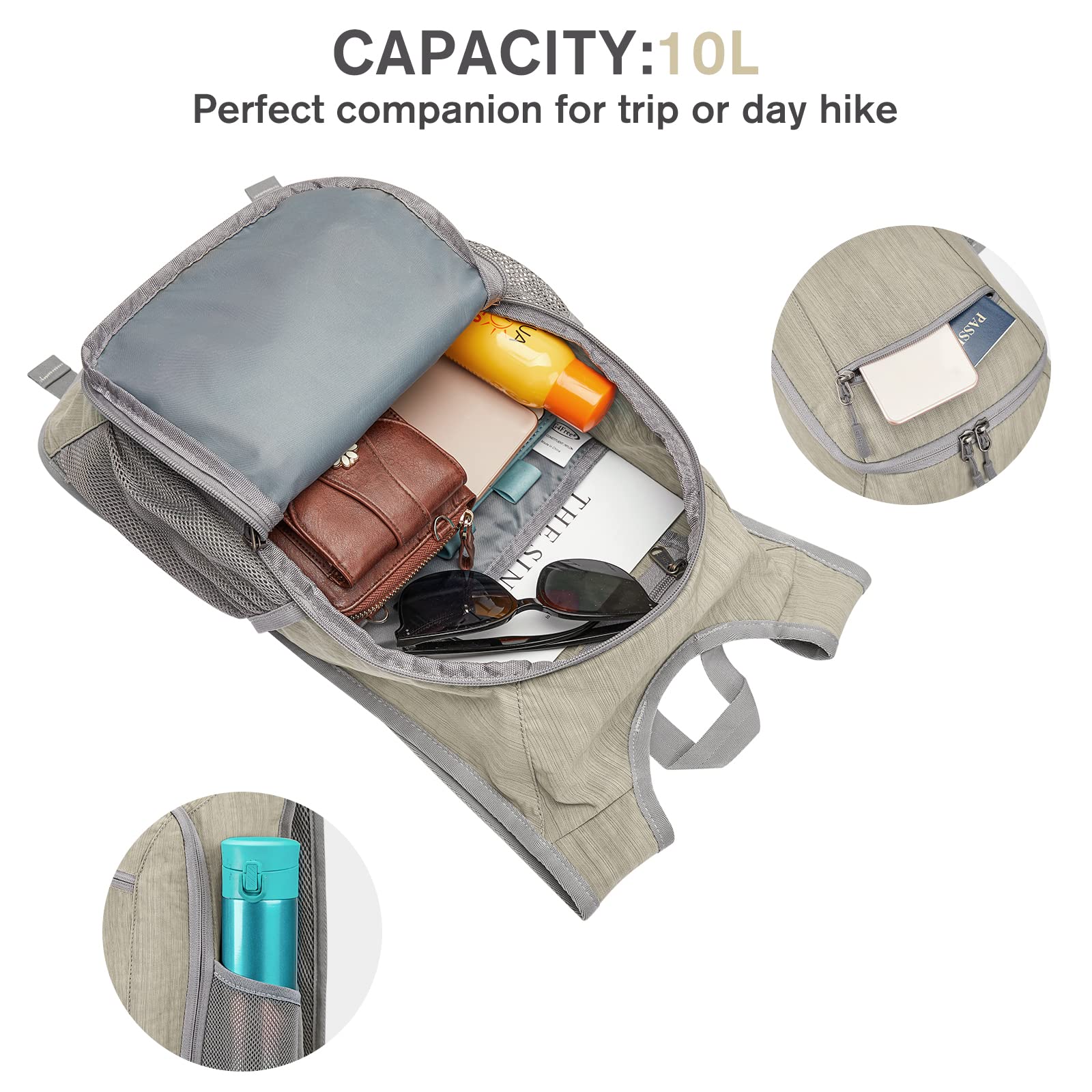G4Free - G4Free 10L/15L Lightweight Hiking Backpack -TN22B044A