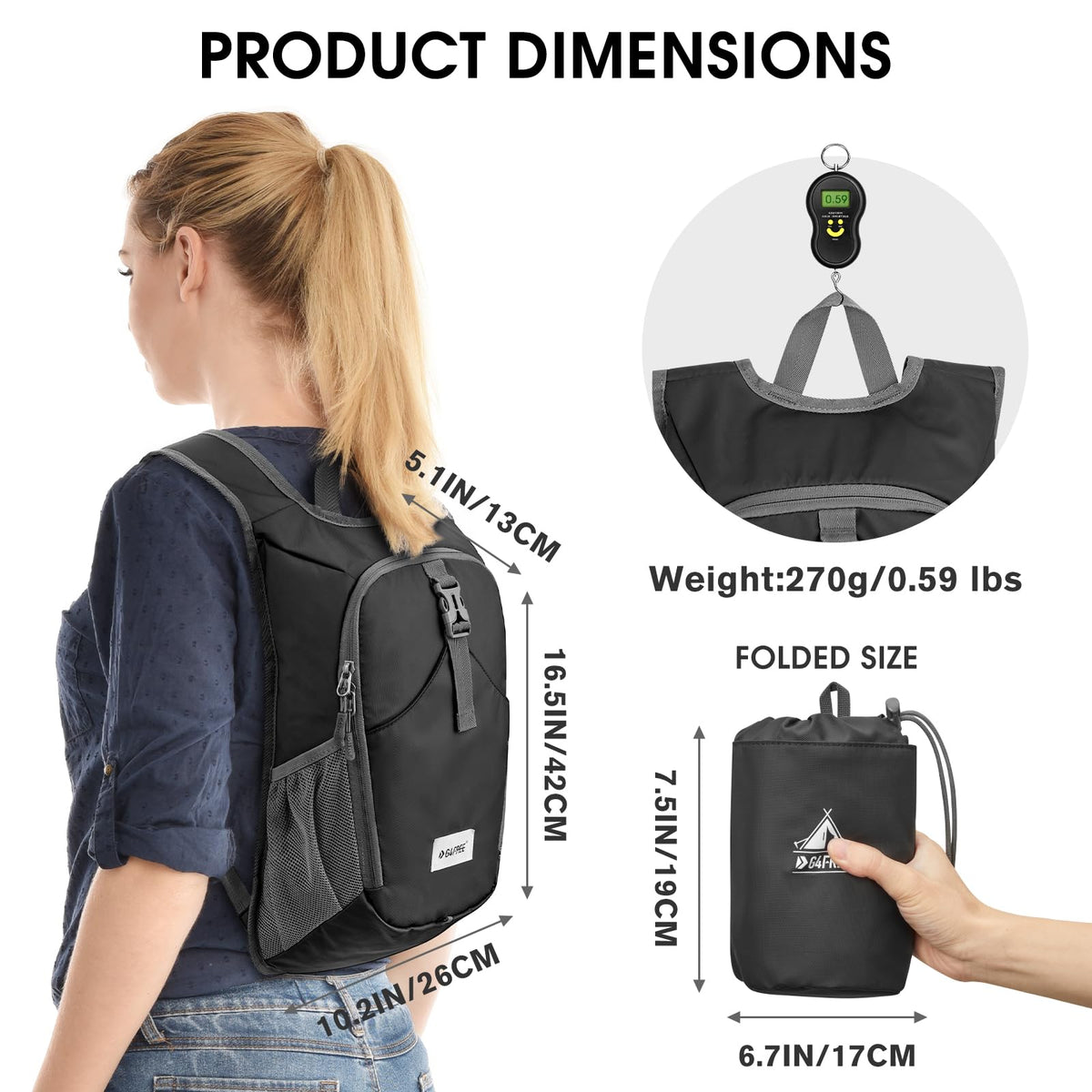 G4Free - G4Free 10L Lightweight Small Hiking Backpack -TN23B228A