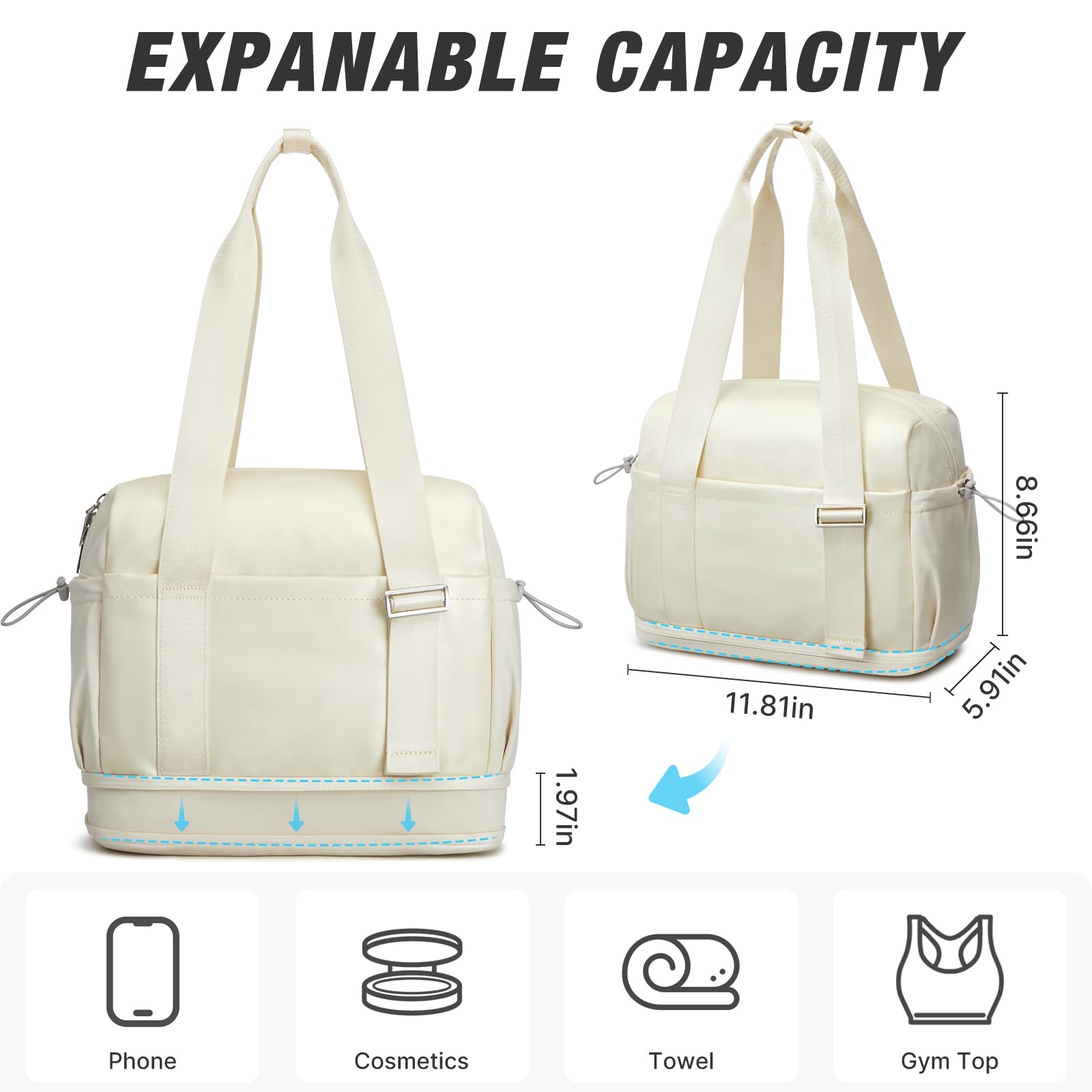 G4Free - G4Free 10L Mini Gym Bag with Wet Pocket Lightweight -TN24B482A