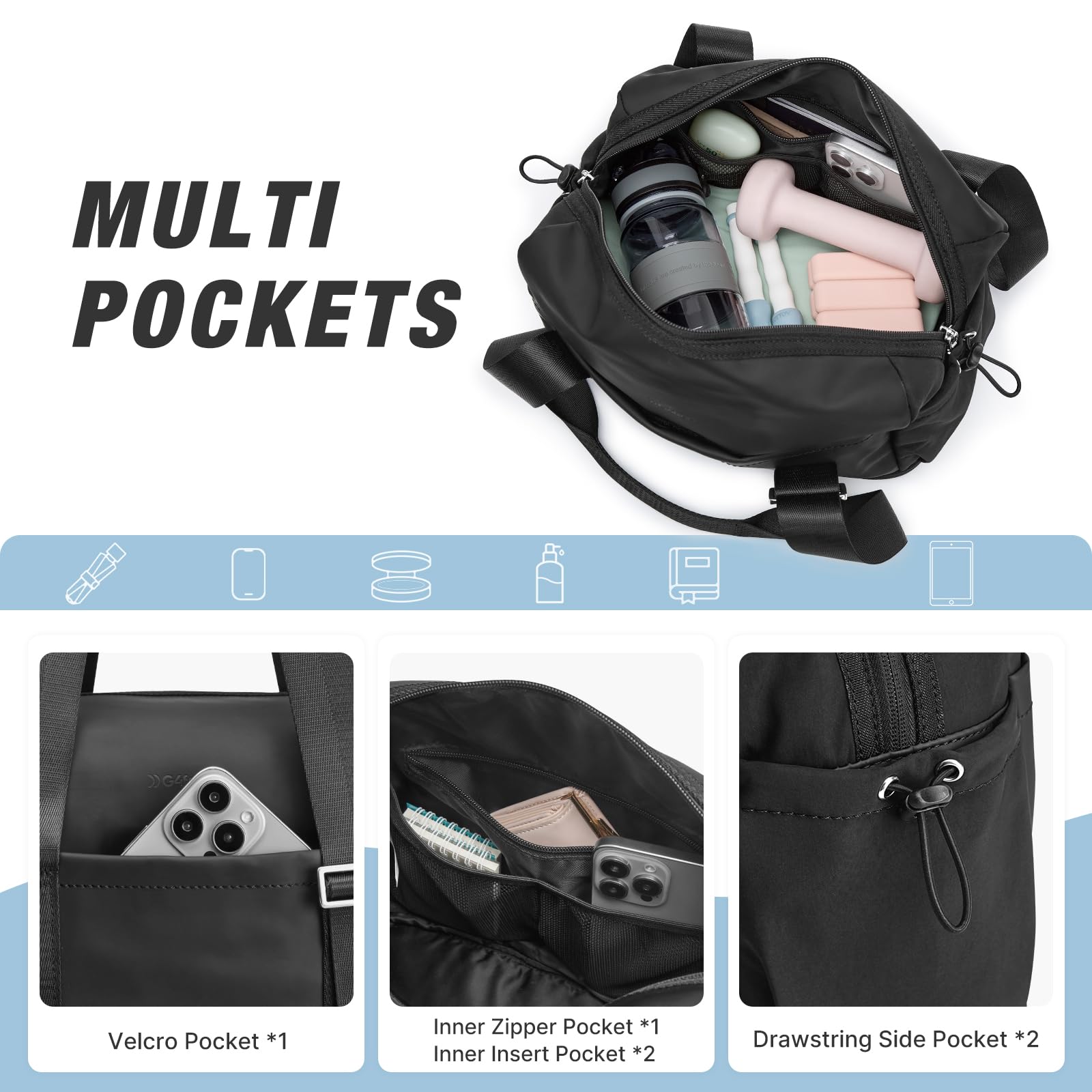 G4Free - G4Free 10L Mini Gym Bag with Wet Pocket Lightweight -TN24B482A
