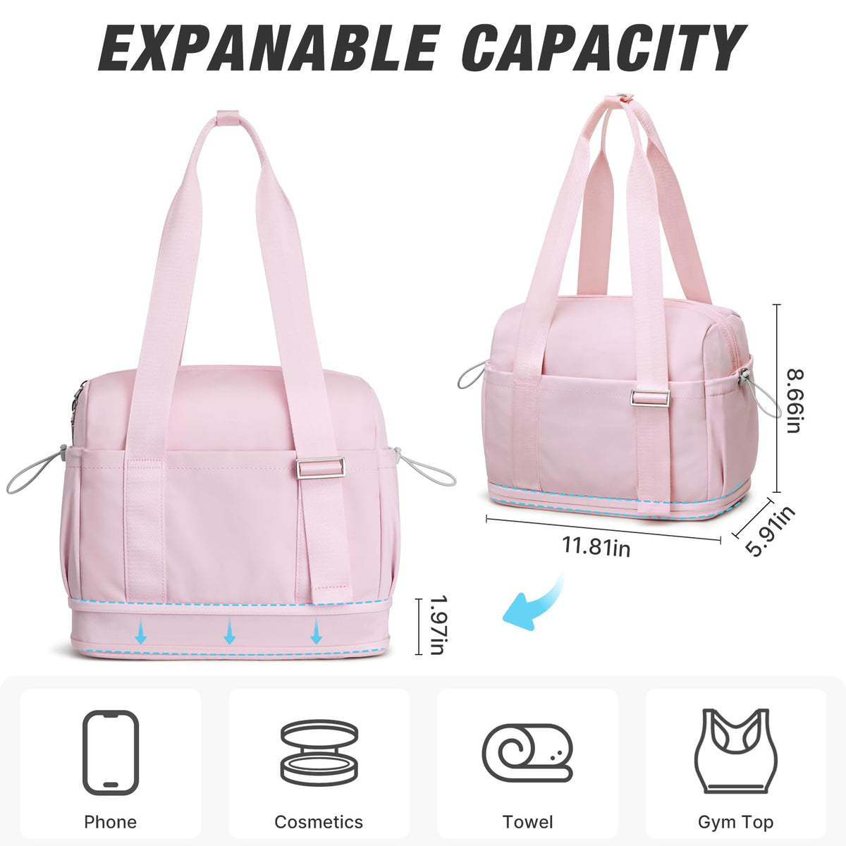 G4Free - G4Free 10L Mini Gym Bag with Wet Pocket Lightweight -TN24B482A