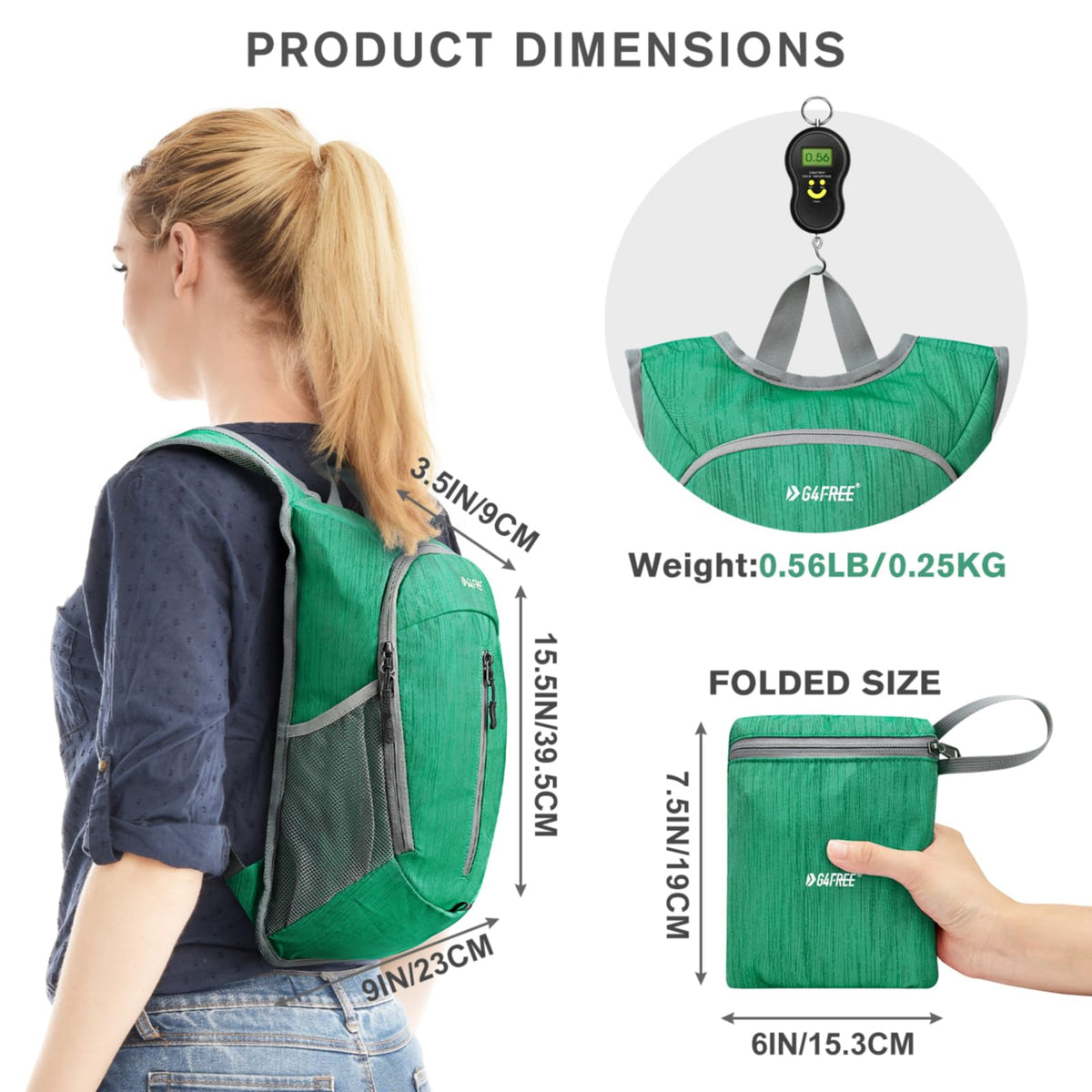G4Free - G4Free 10L Small Travel Hiking Daypack -TN22B157E