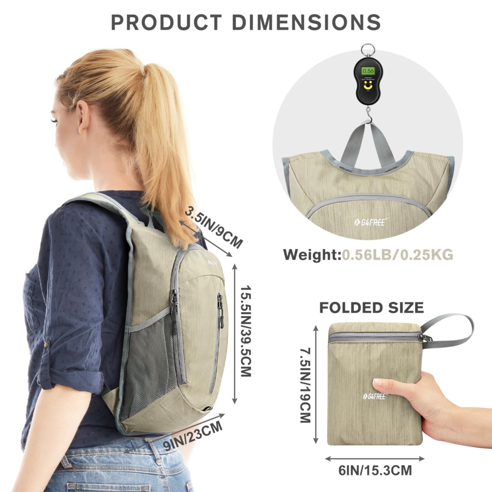 G4Free - G4Free 10L Small Travel Hiking Daypack -TN22B157E