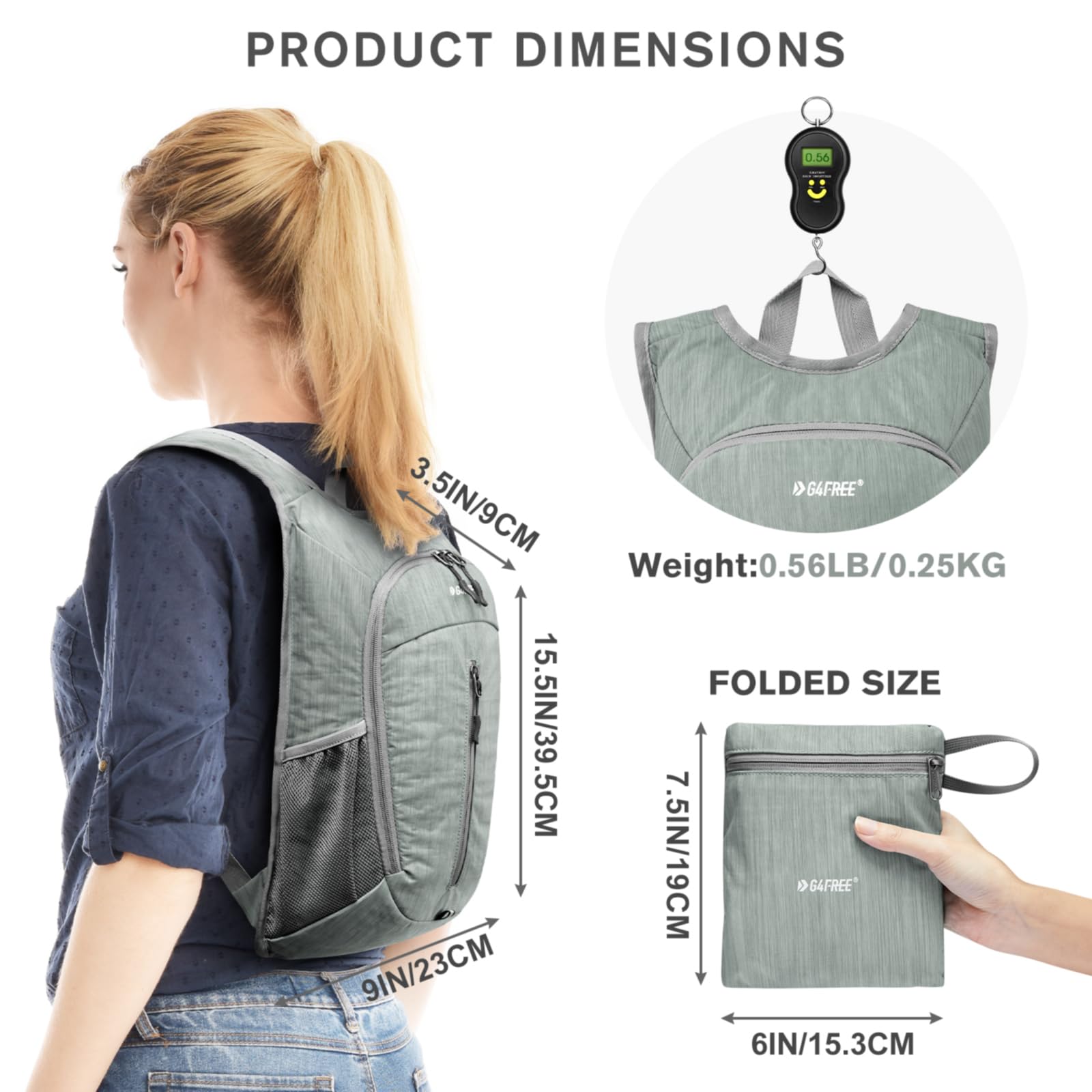 G4Free - G4Free 10L Small Travel Hiking Daypack -TN22B157E