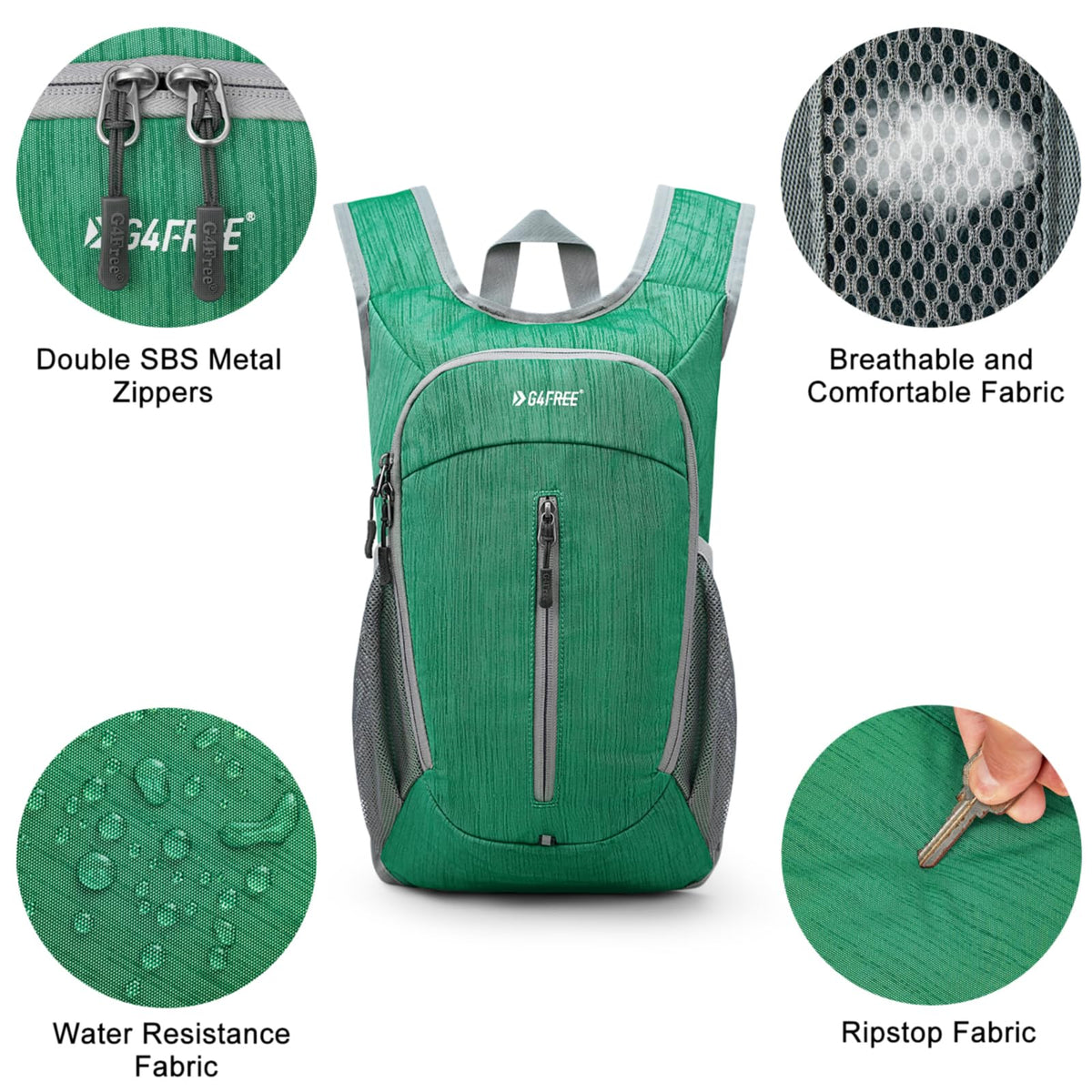 G4Free - G4Free 10L Small Travel Hiking Daypack -TN22B157E