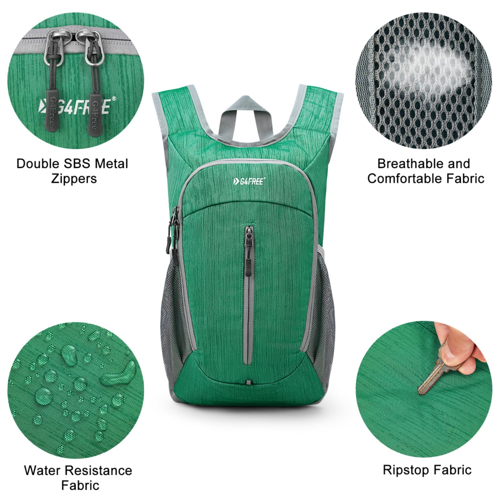 G4Free - G4Free 10L Small Travel Hiking Daypack -TN22B157E