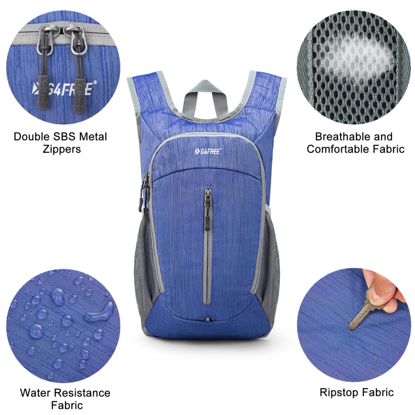G4Free - G4Free 10L Small Travel Hiking Daypack -TN22B157E